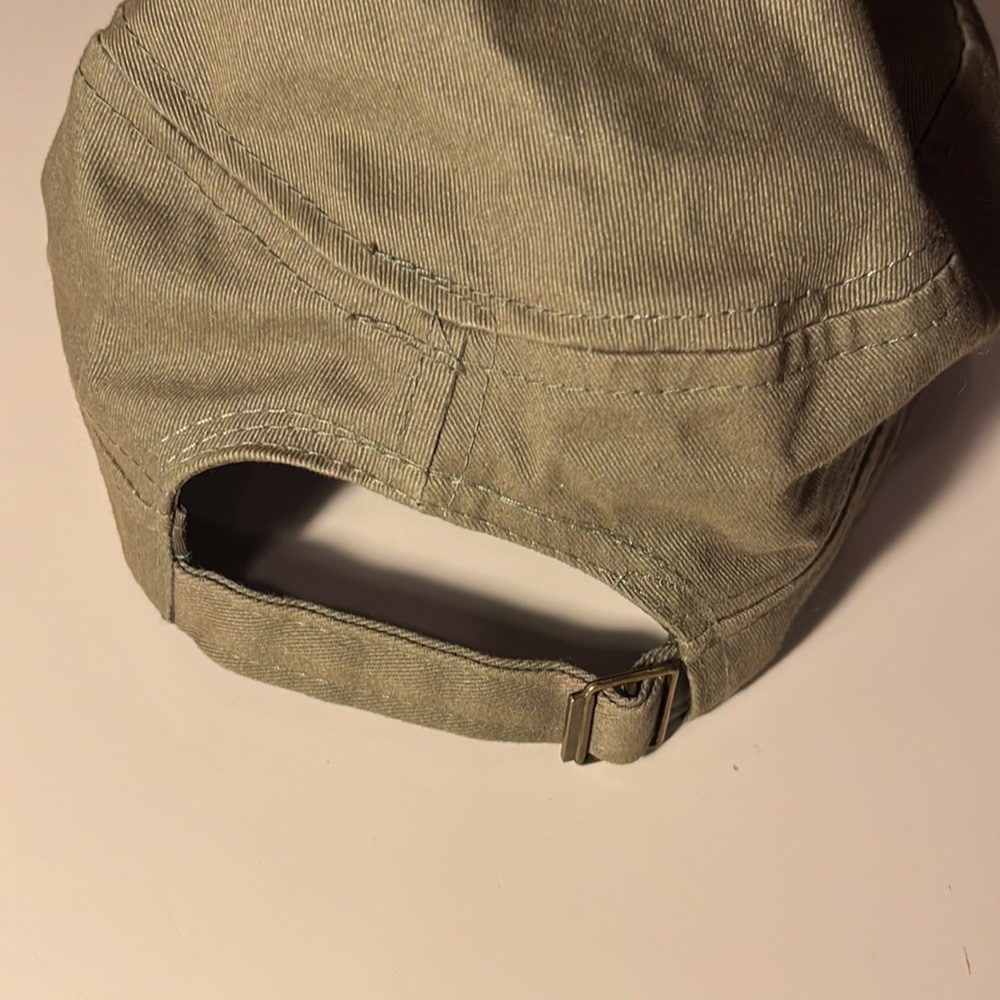 🤑SALE 3 for $20!🤑 Bling-brim cadet style hat olive green, one size fits most - Picture 3 of 8